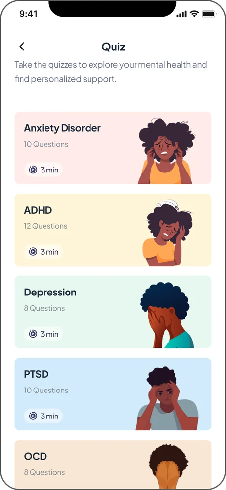 Mental health quizzes