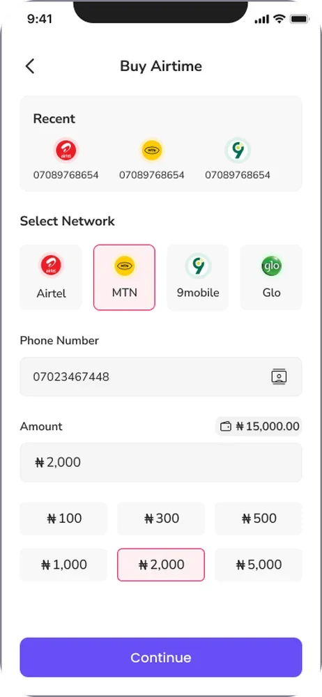 Buy airtime