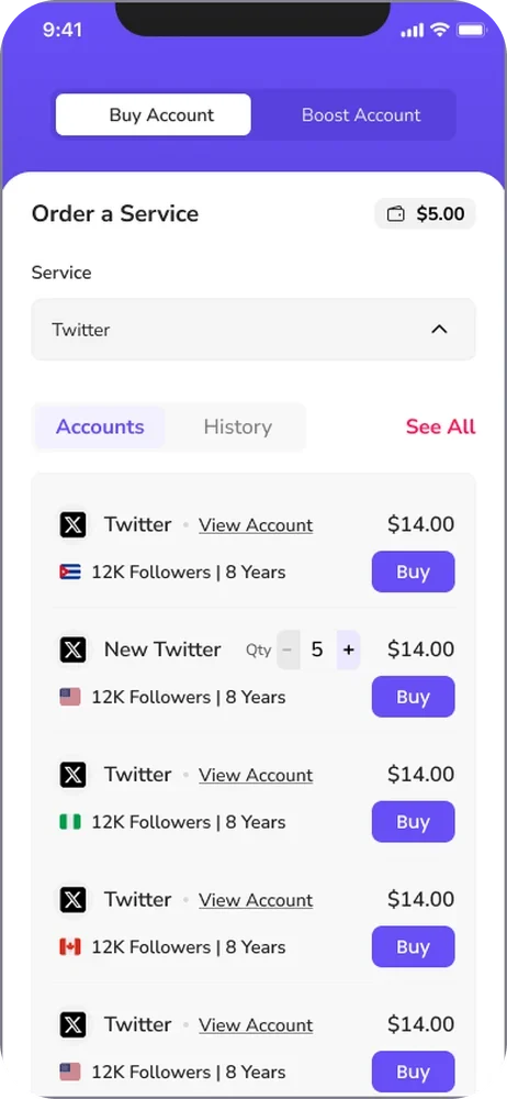 Buy social accounts