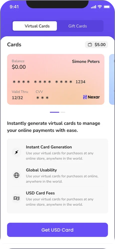 Virtual cards