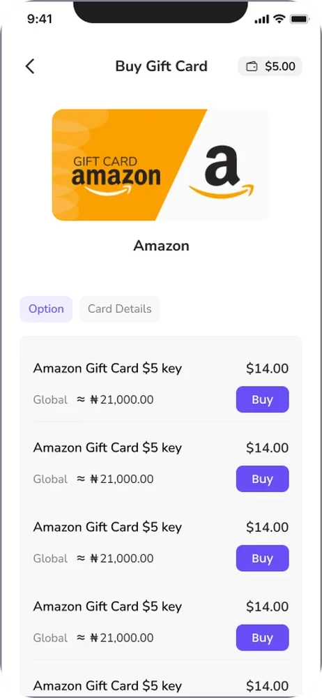 Buy gift card