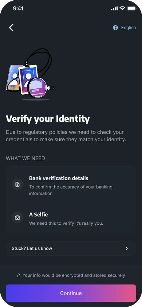 Verify your identity