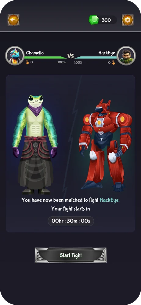 Matched with an opponent